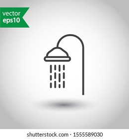 Shower vector icon. Bath sign design. EPS 10 flat pictogram
