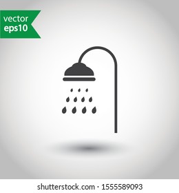 Shower vector icon. Bath sign design. EPS 10 flat pictogram