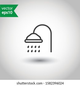 Shower vector icon. Bath sign design. EPS 10 flat pictogram symbol