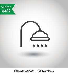 Shower vector icon. Bath sign design. EPS 10 flat pictogram symbol