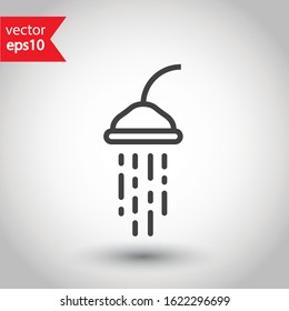Shower vector icon. Bath sign design. EPS 10 shower flat symbol pictogram