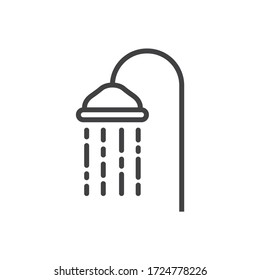 Shower vector icon. Bath sign design. EPS 10 Shower flat symbol pictogram