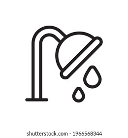 Shower vector icon. Beauty And SPA Symbol EPS 10 FIle