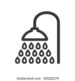 Shower  - vector icon in black on a white background.