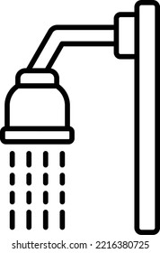 Shower vector icon. Can be used for printing, mobile and web applications.