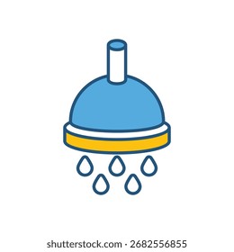 Ícone de vetor de chuveiro Ícone de vetor conceito ilustração de stock