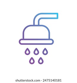 Shower vector icon design stock illustration