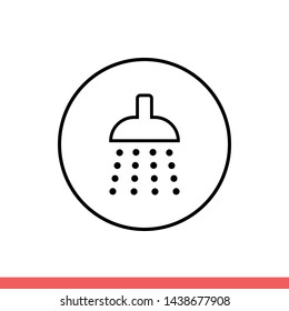 Dusche Vektorillustration Symbol, Douche Symbol. Einfaches, flaches Design für Web- oder mobile App