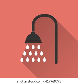 Shower    vector icon. Illustration isolated for graphic and web design.