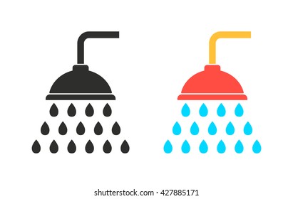 Shower    vector icon. Illustration isolated for graphic and web design.