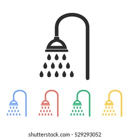 Shower vector icon. Illustration isolated on white background for graphic and web design.