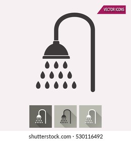 Shower vector icon. Illustration isolated for graphic and web design.