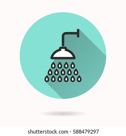 Shower vector icon. Illustration isolated for graphic and web design.