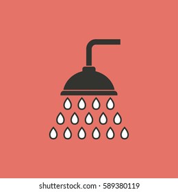 Shower vector icon. Illustration isolated for graphic and web design.