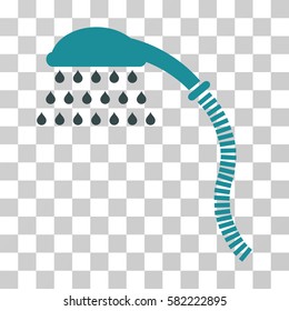 Shower vector icon. Illustration style is a flat iconic bicolor soft blue symbol on a transparent background.