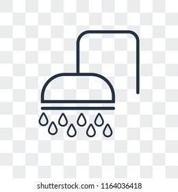 Shower vector icon isolated on transparent background, Shower logo concept