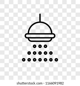 Shower vector icon isolated on transparent background, Shower logo concept