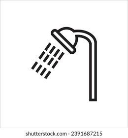 shower vector icon line new