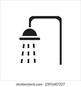 shower vector icon line new