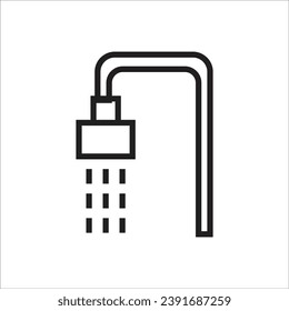 shower vector icon line new