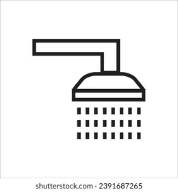 shower vector icon line new