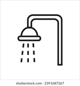 shower vector icon line new