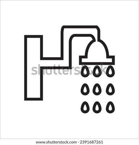 shower vector icon line new