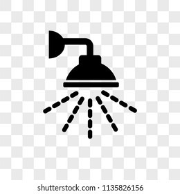 Shower vector icon on transparent background, Shower icon
