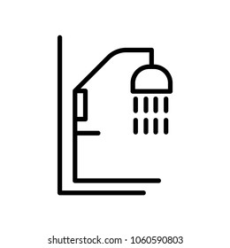 Shower vector icon on white background