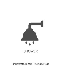 Shower vector icon. Shower icon page symbol for your web site design