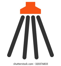 Shower vector icon. Style is bicolor flat symbol, orange and gray colors, rounded angles, white background.