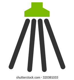 Shower vector icon. Style is bicolor flat symbol, eco green and gray colors, rounded angles, white background.
