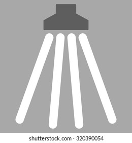 Shower vector icon. Style is bicolor flat symbol, dark gray and white colors, rounded angles, silver background.