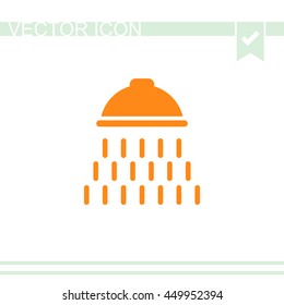 Shower vector icon with water drops symbol.