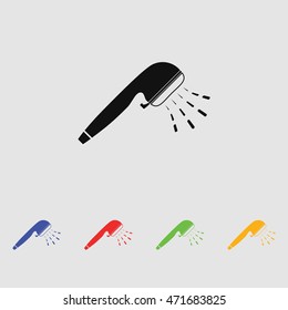 Shower vector icon. For web and mobile. Flat style.