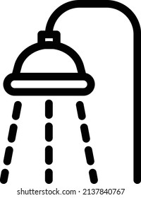 shower vector illustration isolated on a transparent background. glyph vector icons for concept or web graphics.