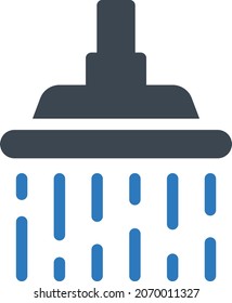 ilustración del vector de ducha en un fondo transparente. Símbolos de calidad premium. Icono vector glifos para concepto y diseño gráfico.