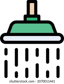 shower Vector illustration on a transparent background. Premium quality symbols. Stroke vector icon for concept and graphic design.