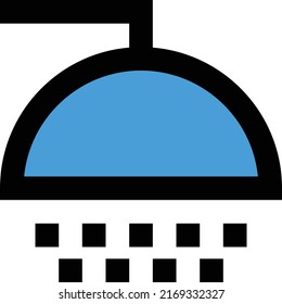 Dusche Vektorgrafik auf transparentem Hintergrund.Hochwertige Symmbols.Stroke Vektorsymbole für Konzept und Grafikdesign.