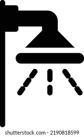 shower Vector illustration on a transparent background. Premium quality symmbols. Glyphs vector icons for concept and graphic design.