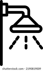 ducha Ilustración vectorial sobre un fondo transparente.Símbolos de calidad premium.Iconos vectores de trazo para el concepto y el diseño gráfico.