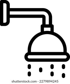 shower  Vector illustration on a transparent background. Premium quality symmbols. Thin line vector icons for concept and graphic design. 
