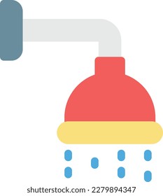 shower Vector illustration on a transparent background. Premium quality symmbols. Line Color vector icons for concept and graphic design.