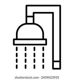 Shower Vector Line Icon Design