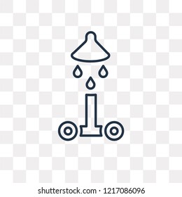 Shower vector outline icon isolated on transparent background, high quality linear Shower transparency concept can be used web and mobile