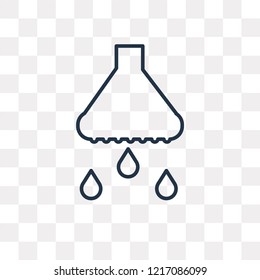Shower vector outline icon isolated on transparent background, high quality linear Shower transparency concept can be used web and mobile
