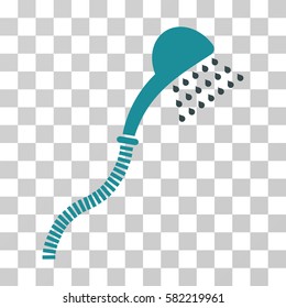 Shower vector pictograph. Illustration style is a flat iconic bicolor soft blue symbol on a transparent background.