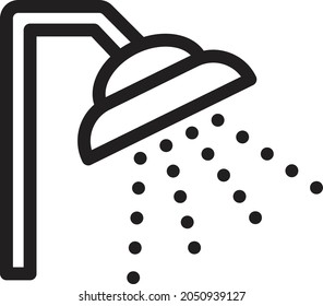 shower vector thin line  icon