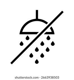 Dusche mit Wassertropfen Symbol. Flacher Vektor EPS 10.