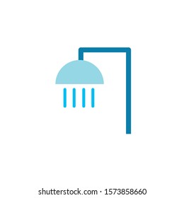 shower water flat style icon vector illustration design